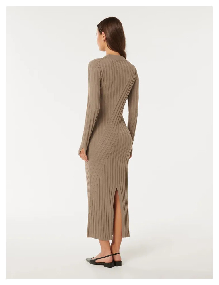 Melody Rib Transfer Midi Dress
