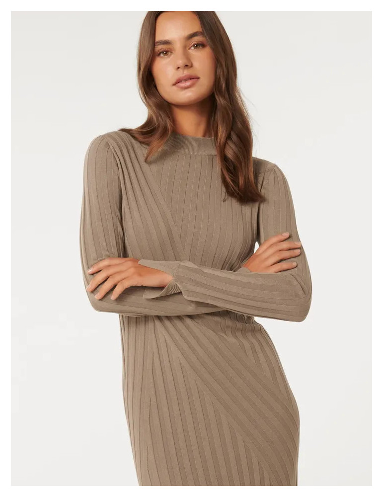 Melody Rib Transfer Midi Dress