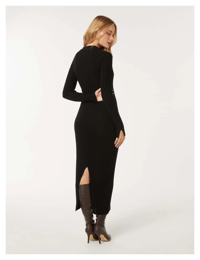 Melody Rib Transfer Midi Dress