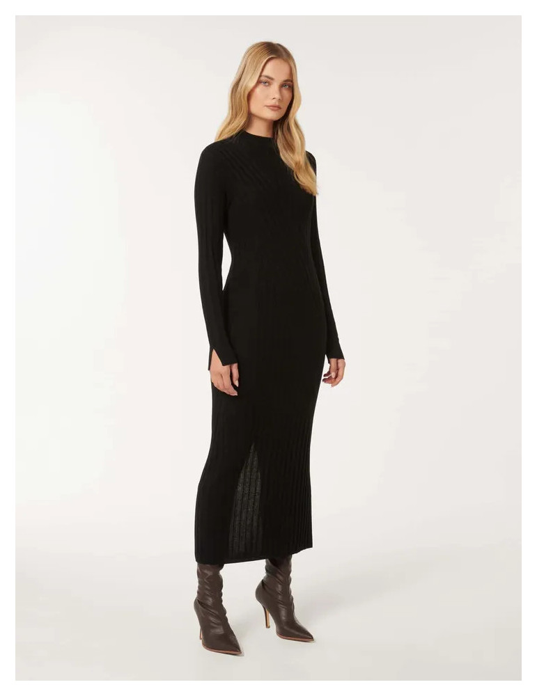 Melody Rib Transfer Midi Dress