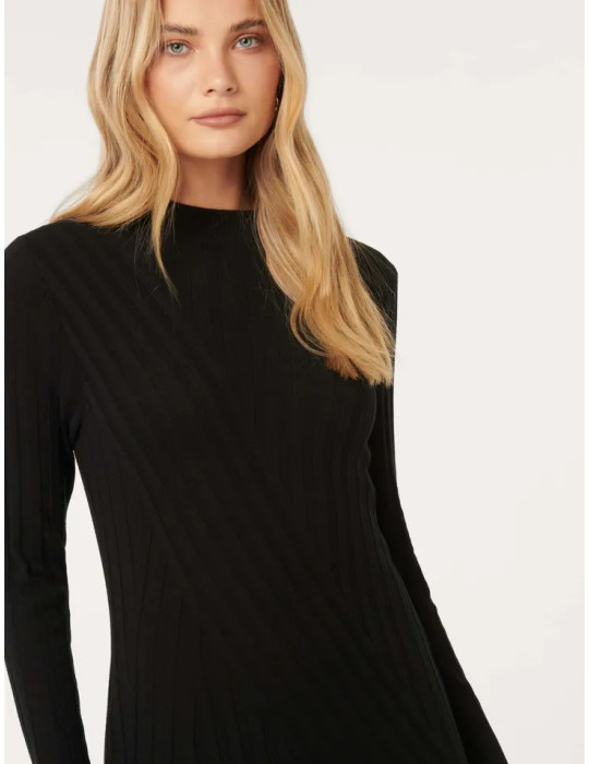 Melody Rib Transfer Midi Dress