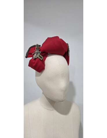 Royal Bee Red Headpiece | Mona’s Fashion House Melbourne