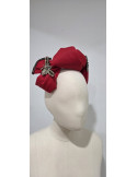 Royal Bee Red Headpiece | Mona’s Fashion House Melbourne